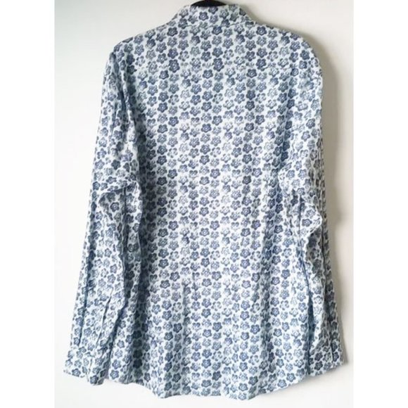 Ron Tomson Los Angeles Slim-Fit Button Down Shirt XL Floral Cotton Linen - Picture 2 of 6